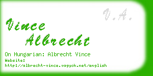 vince albrecht business card